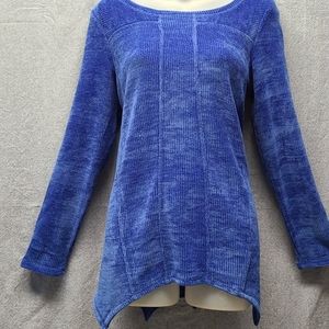 Rafaella LS Blue Ribbed Sweater (Small) NWT